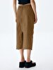 Cargo Midi Brown Skirt