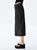 Cargo Midi Black Skirt