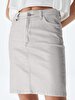 Basic Midi White Skirt