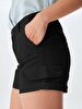 With Pockets Chinos Black Shorts