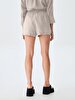 Linen Look With Pockets White Shorts