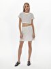 Flower Print Embroidered Dust Skirt