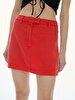 Mini Denim Red Skirt