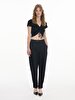 Düz Paça Regular Black Trousers
