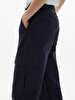 Straight Leg Cargo Navy Trousers