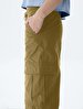 Straight Leg Cargo Beige Trousers