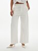 Geni̇ş Paça Relaxed White Trousers