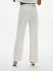 Geni̇ş Paça Relaxed White Trousers
