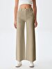 Geni̇ş Paça Relaxed Beige Trousers