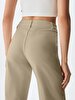 Geni̇ş Paça Relaxed Beige Trousers