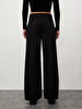 Geni̇ş Paça Relaxed Black Trousers