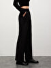 Geni̇ş Paça Relaxed Black Trousers