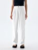 Linen Look Cargo White Trousers