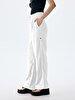 Linen Look Cargo White Trousers