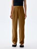 Linen Look Cargo Brown Trousers