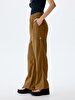 Linen Look Cargo Brown Trousers
