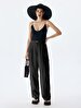 Geni̇ş Paça Cargo Black Trousers