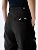 Geni̇ş Paça Cargo Black Trousers