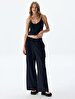 Waist Elastic Cargo Navy Trousers
