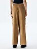 Waist Elastic Cargo Brown Trousers
