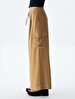 Waist Elastic Cargo Brown Trousers