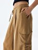 Waist Elastic Cargo Brown Trousers
