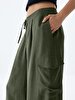 Waist Elastic Cargo Green Trousers