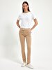 Waist Elastic Brown Trousers