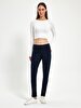 Waist Elastic Navy Trousers