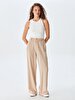 Düz Paça Relaxed Brown Trousers