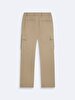 Düz Paça Cargo Beige Trousers