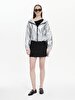 Metallic With Hood White Coat