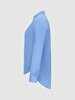 Long Sleeve Pompom Blue Shirt