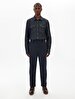 Textured Comfortable Navy Trousers