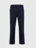 Textured Comfortable Navy Trousers