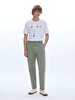 Textured Comfortable Green Trousers