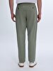 Textured Comfortable Green Trousers