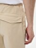 Fit Jogger Waist Beige Trousers