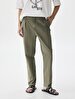 Düz Paça Regular Green Trousers