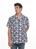 Flower Print Pattern White Shirt
