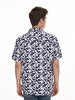 Flower Print Pattern White Shirt