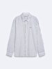 Contrast Striped Print White Shirt