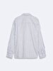 Contrast Striped Print White Shirt