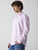 Linen Look Classic Collar Pink Shirt