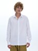 Classic Collar Textured White Shirt
