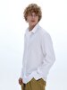 Classic Collar Textured White Shirt