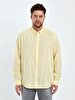 Classic Collar Textured Yellow Shirt