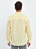 Classic Collar Textured Yellow Shirt