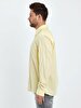 Classic Collar Textured Yellow Shirt