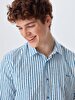 Striped Print Long Sleeve Dust Shirt